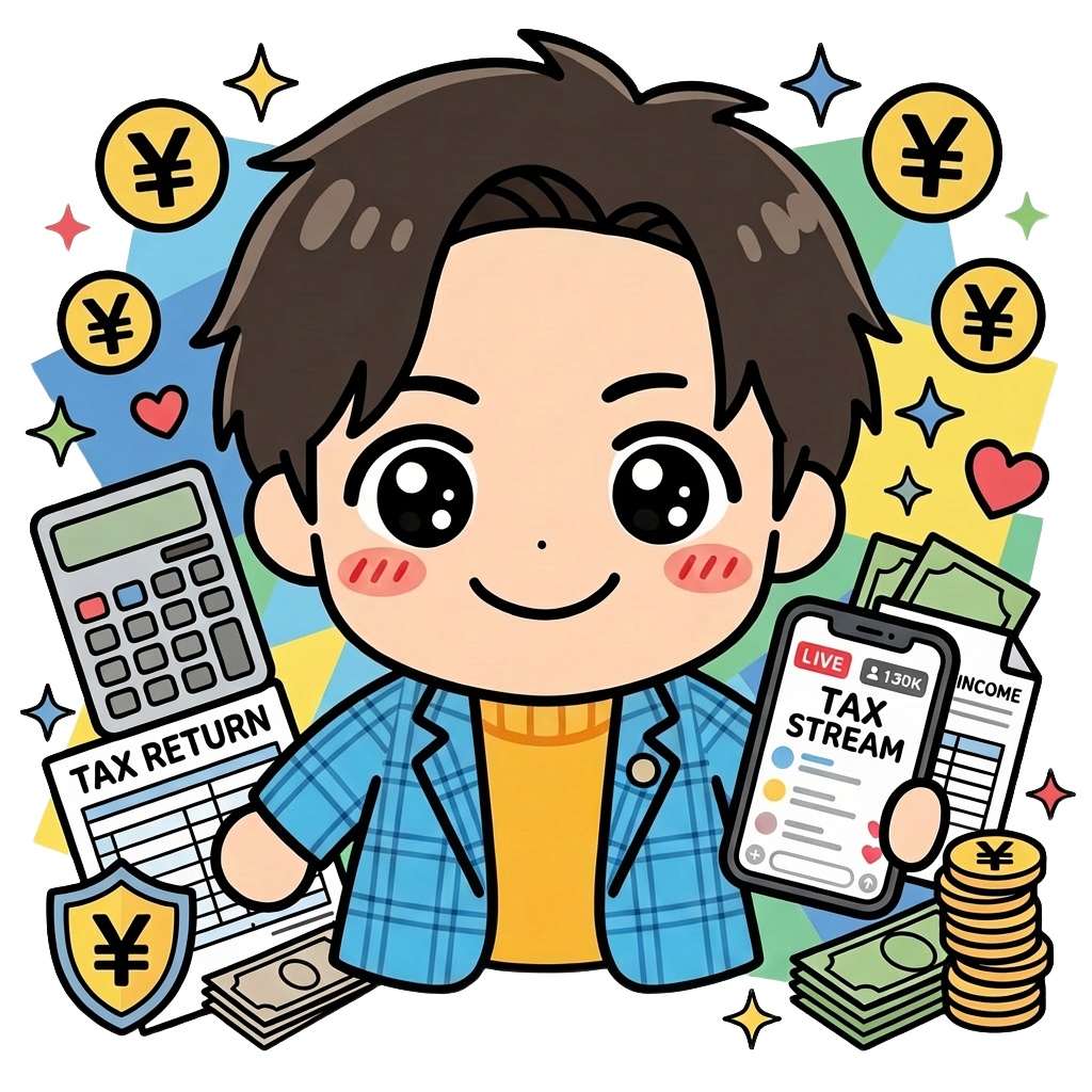 ライバー向け税務サポートのイラスト